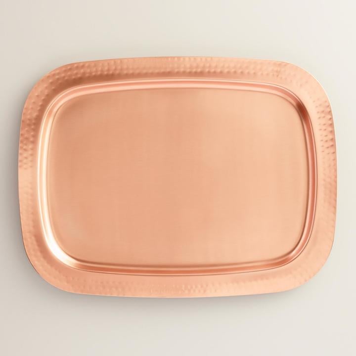 Copper Hammered Serving Tray