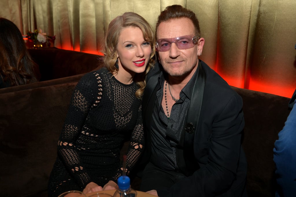 Taylor Swift met up with Bono inside the bash.