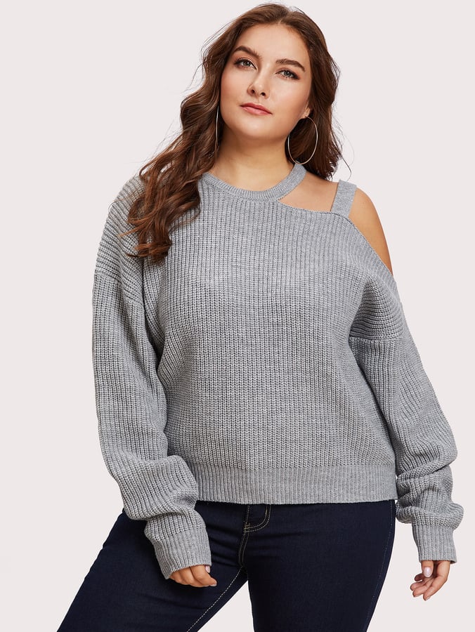 Shein Asymmetrical Cutout Shoulder Jumper | Beth's Turtleneck Sweater ...