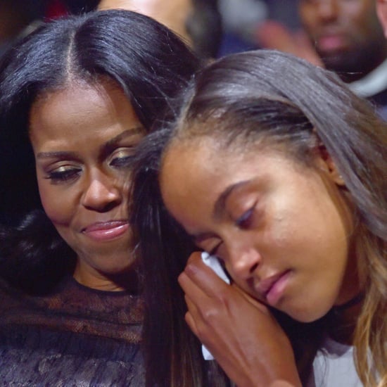 Michelle and Malia Obama Crying at Farewell Speech 2017