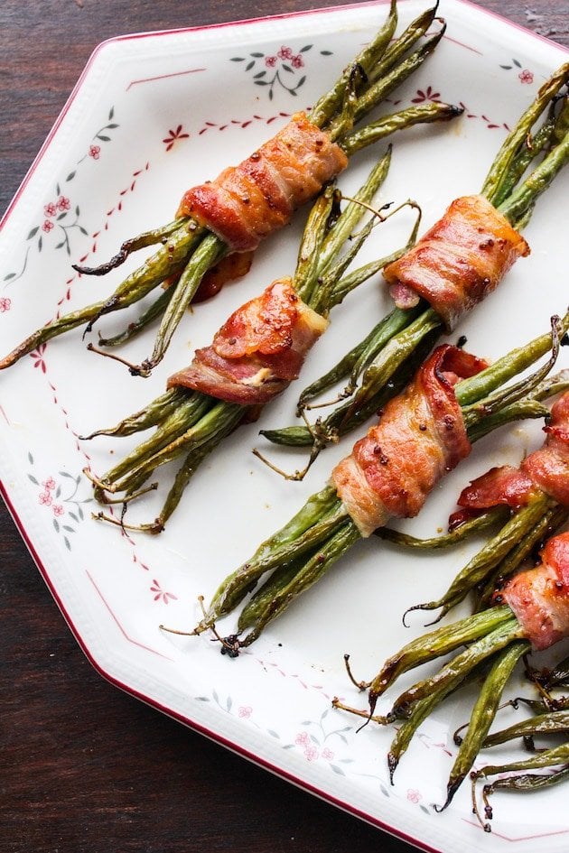 Honey Mustard Bacon-Wrapped Green Beans