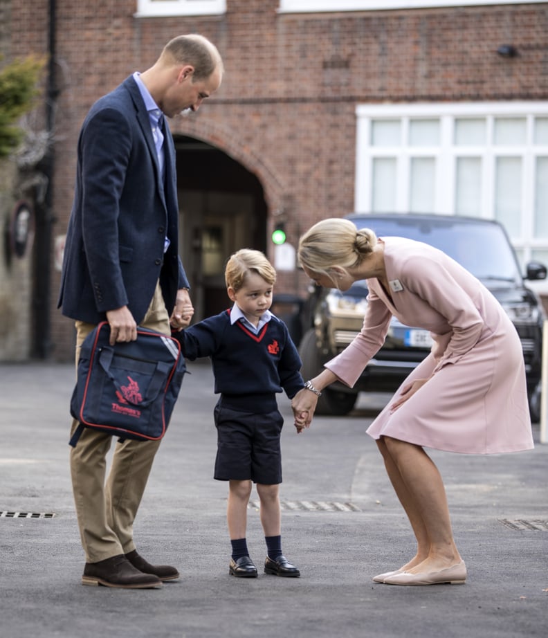 September 7, 2017: Prince George has his first day of school