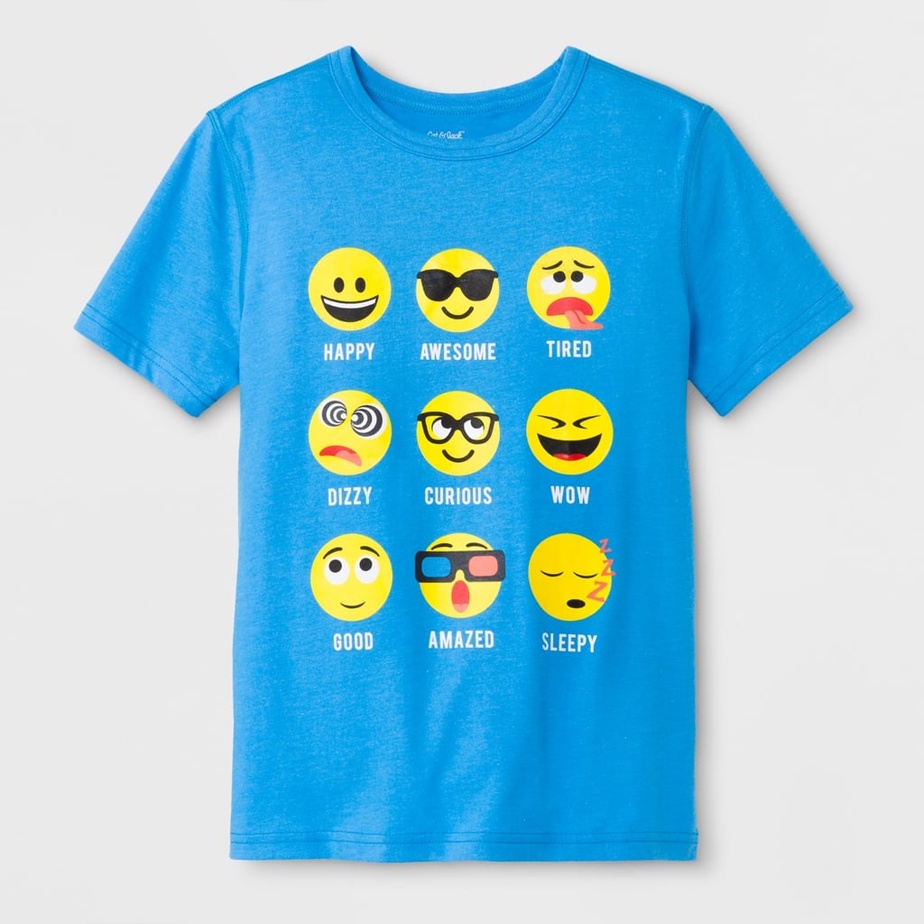 Short Sleeve Emojis Graphic T-Shirt
