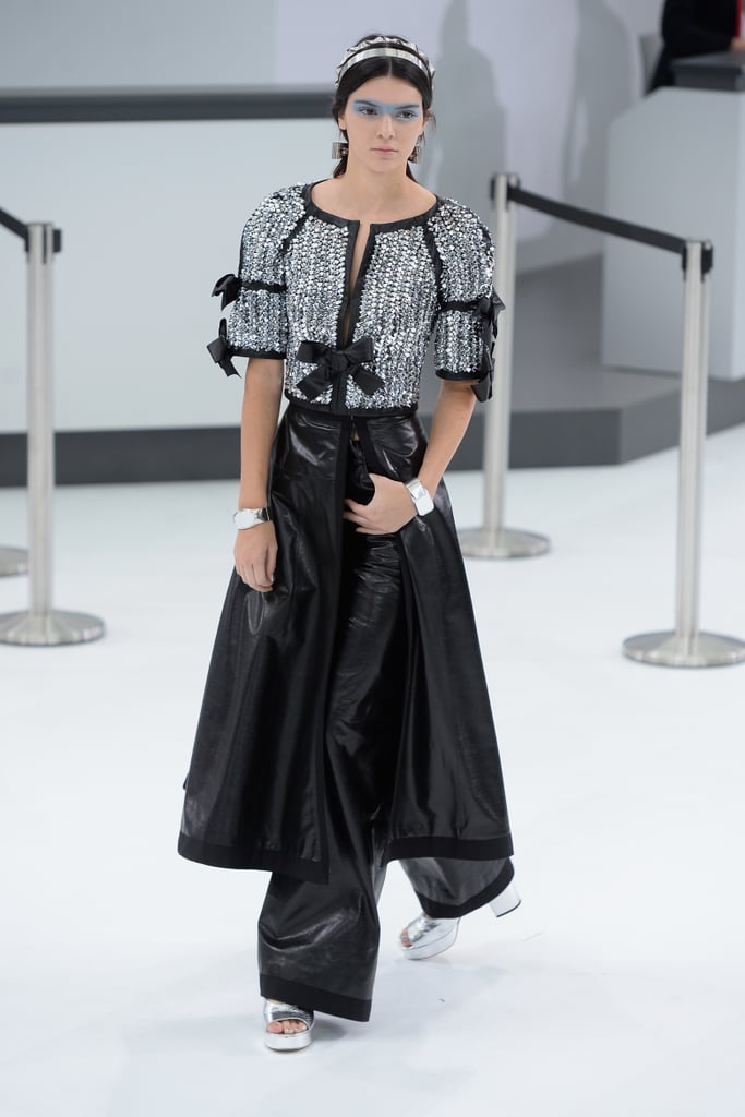 Skirt or pants? It seems Kendall opted for both on the Chanel runway.