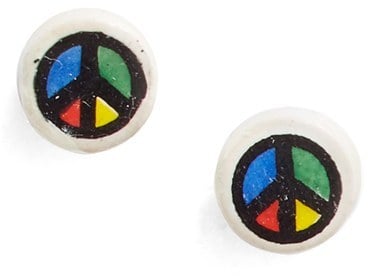 Venessa Arizaga 'Peace Out' Stud Earrings ($50)