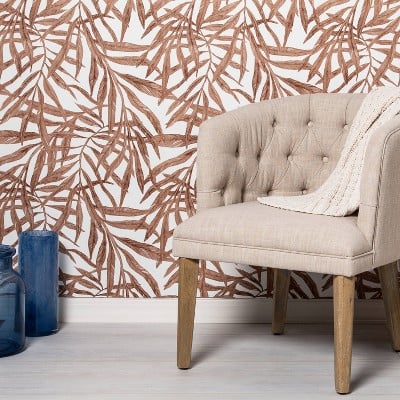 Apartment-Friendly Accent: Tropical Palm Peel & Stick Wallpaper