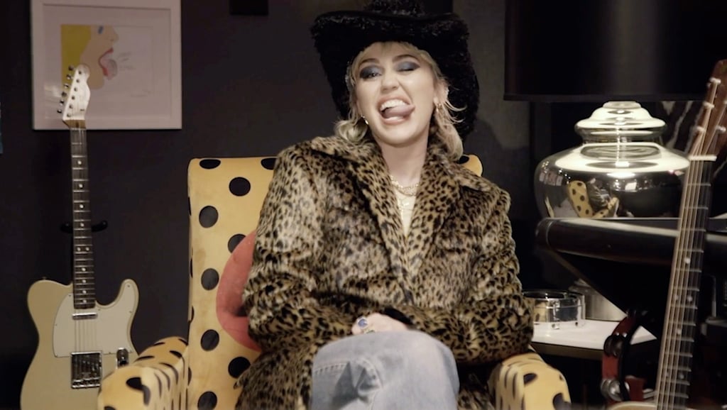 Miley Cyrus's Leopard Coat at Billboard Women in Music Award