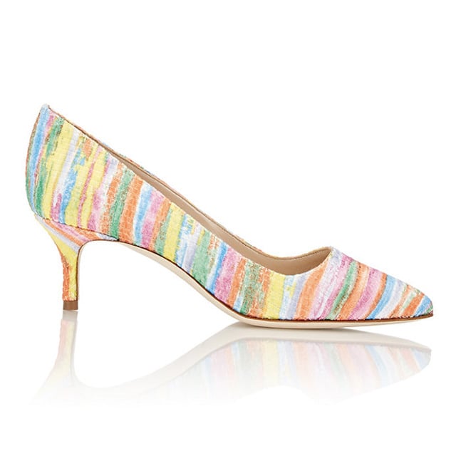 Manolo Blahnik Rainbow Fabric BB Pumps ($695)