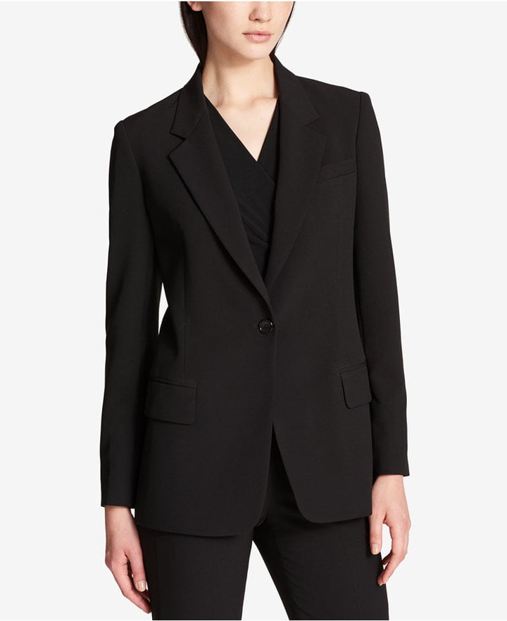 dkny one button blazer
