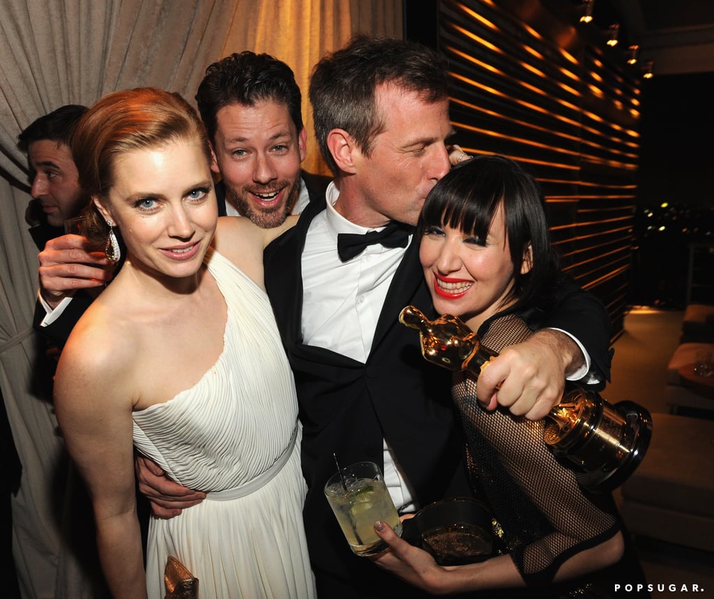 Amy Adams and original screenplay winner Spike Jonze gathered together at the Vanity Fair afterparty.