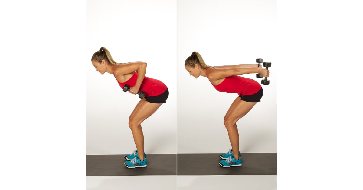 BentOver Row to Triceps Kickback Best Exercises For Weak Arms and a Weak Back POPSUGAR