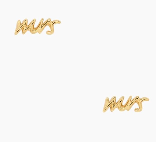 Kate Spade Mrs. Gold Stud Earrings