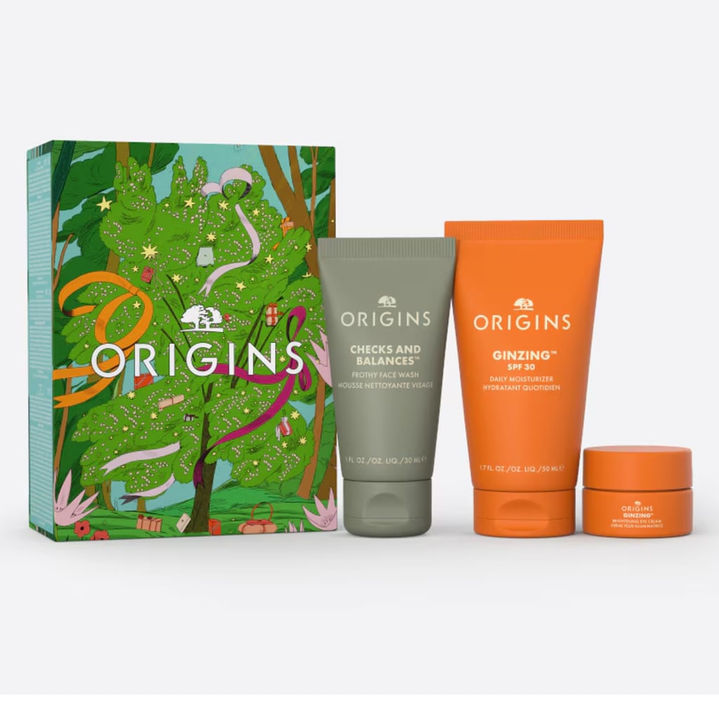 Origins Glowing Essentials ($35)
A foundational skin-care routine is the kind of gift that won't get tucked away and forgotten. This Origins holiday set delivers just that, with the brand's bestselling cleanser, moisturizer with SPF, and eye cream.