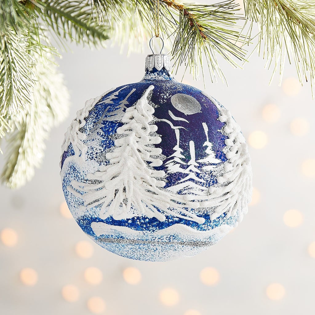 Olde World Blue Relief Tree Ornament