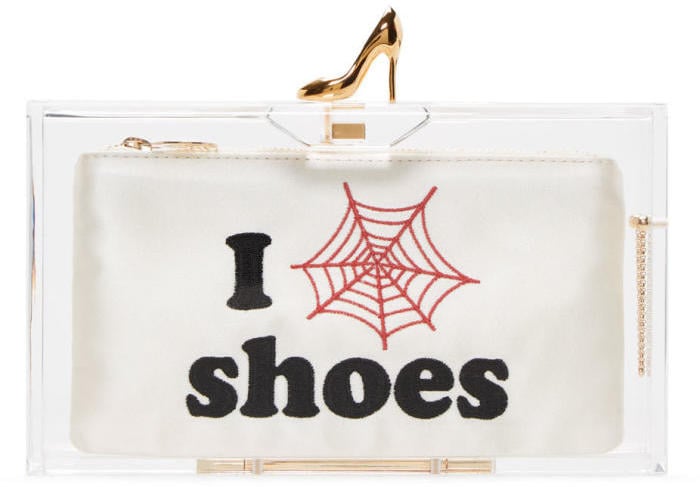 Charlotte Olympia Transparent Pandora Loves Shoes Clutch
