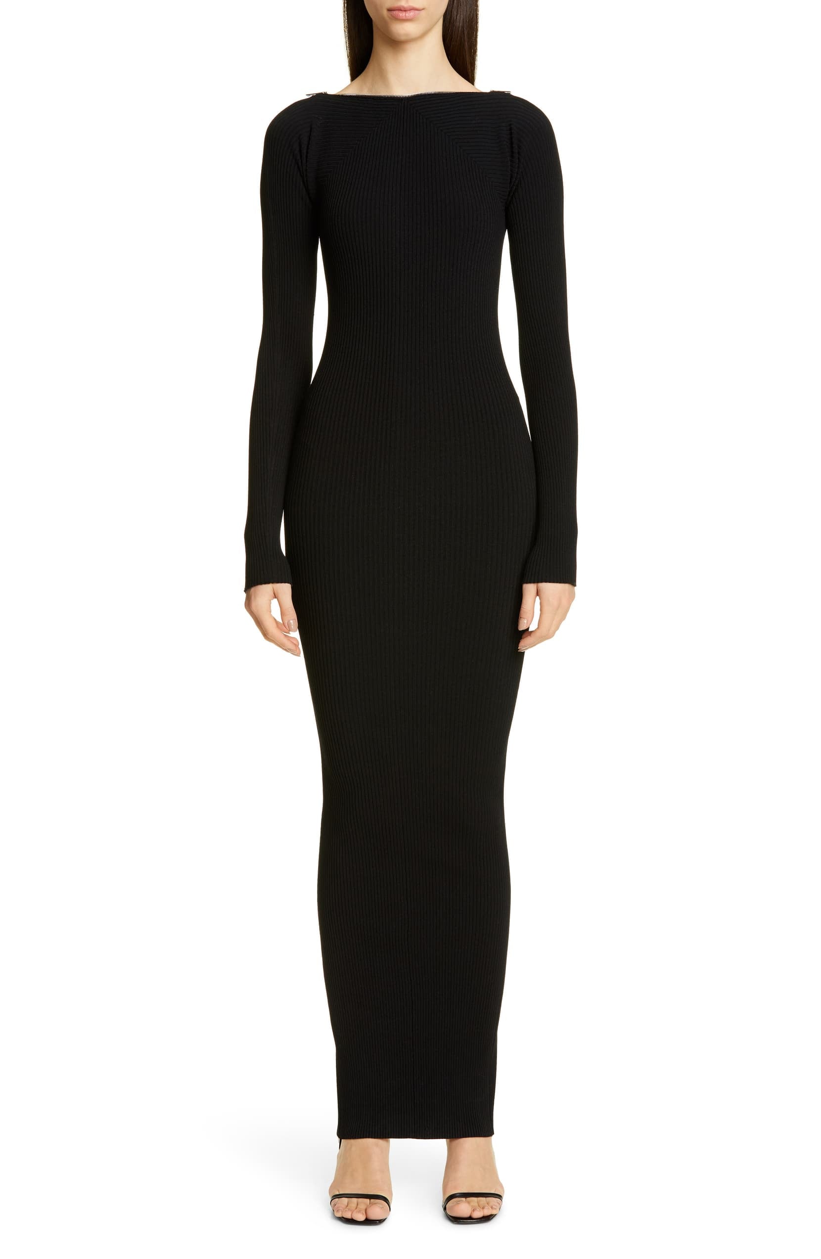Black tight deals maxi dress