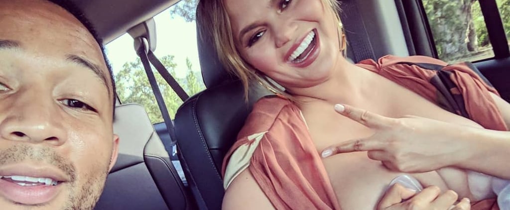 Read Chrissy Teigen's EPIC Response to Catching a Guy Photographing Her While Pumping