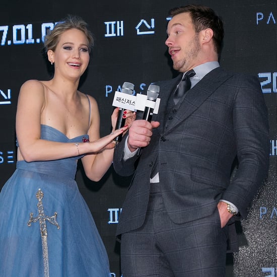 Jennifer Lawrence and Chris Pratt on Passengers Press Tour