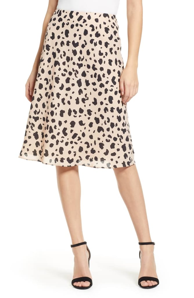 Socialite Leopard Print Midi Skirt