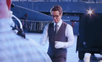 We can't forget that scene where Sam plays Tony Stark's rival, Justin Hammer, and grooves on stage in Iron Man 2.