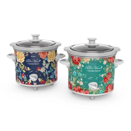 Pioneer Woman 1.5 Quart Slow Cooker (Set of 2) Fiona Floral/Vintage Floral 