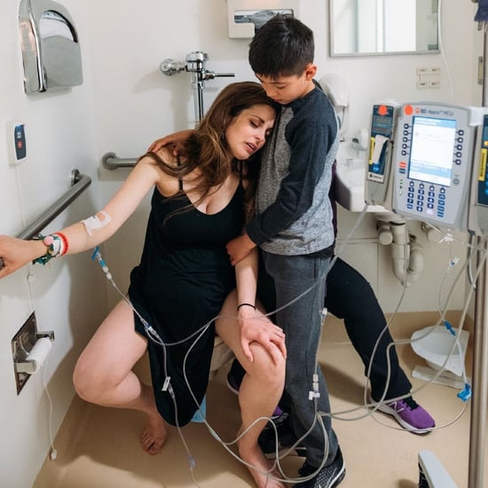 Photos of Mom Having Son Act as Doula During Childbirth