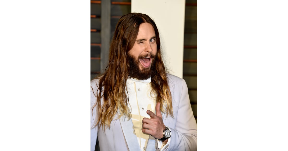 He Mixed It Up With The Age Old Wink And Finger Gun Combo Jared Leto Really Wanted To Be