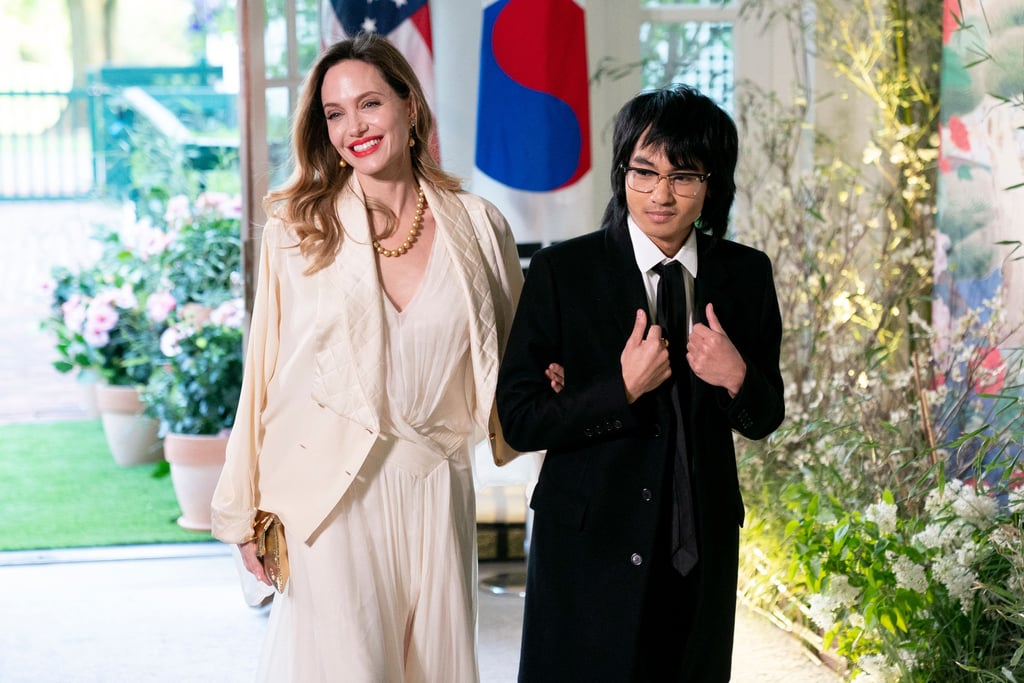 Angelina Jolie and Son Maddox at White House State Dinner