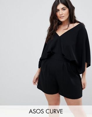 Asos Design Curve romper with kimono sleeve