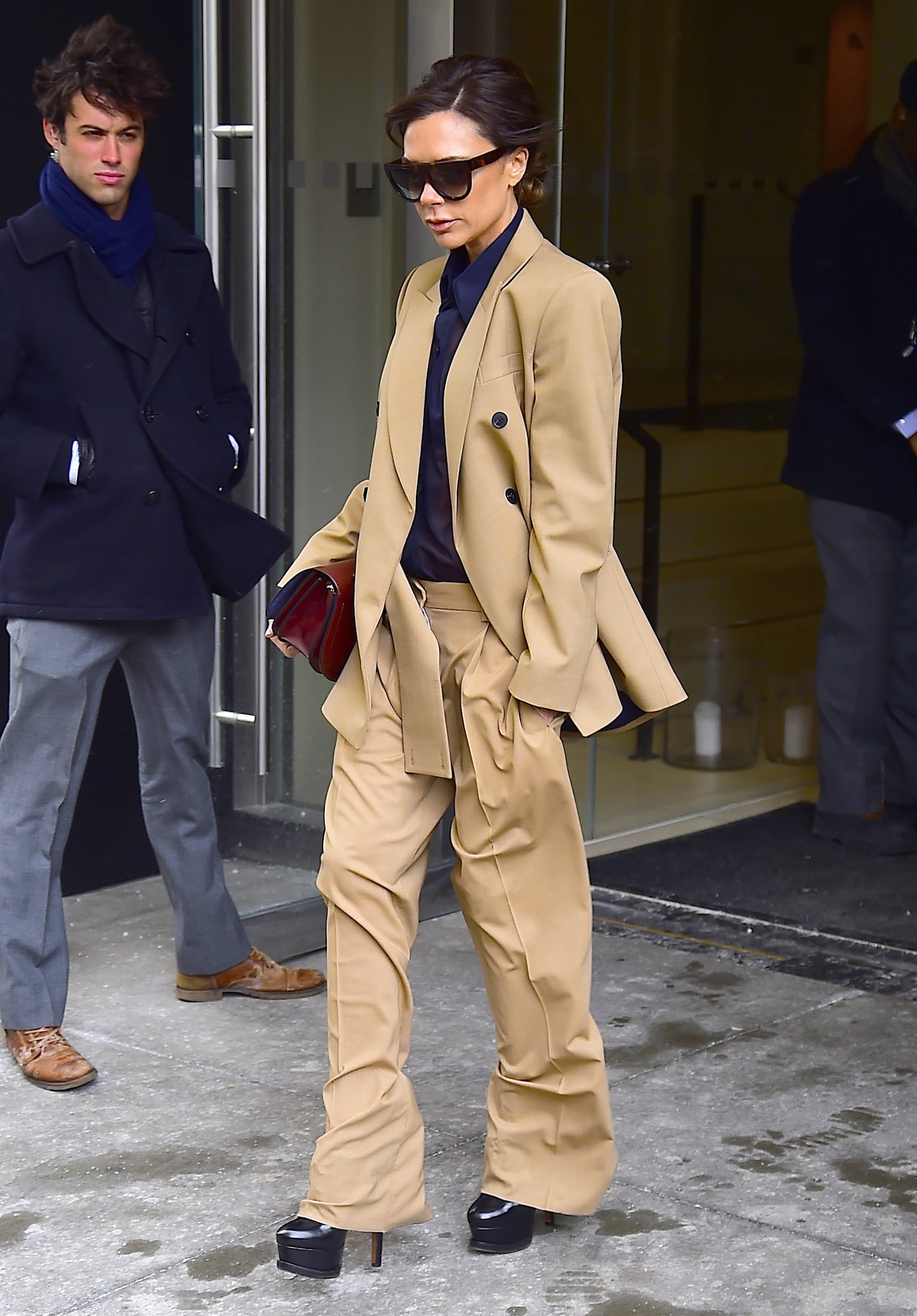 Victoria Beckham Wearing Alaia Boots March 2017 POPSUGAR Fashion