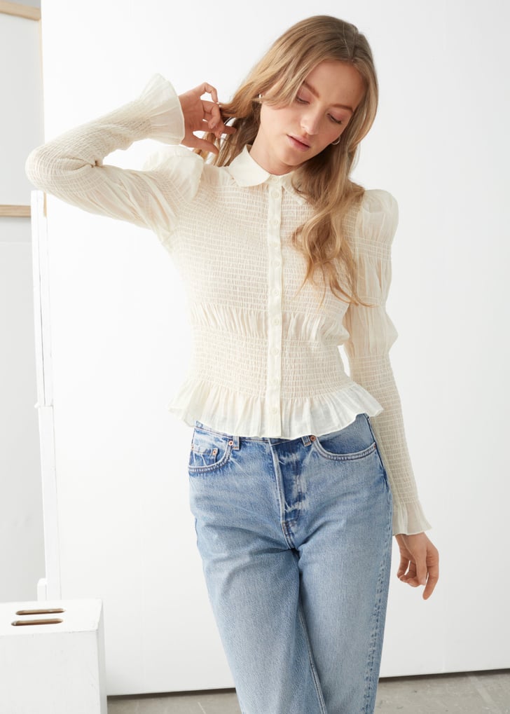 Fitted Smocked Shirt Best Fall Tops For Women 2020 POPSUGAR Fashion UK Photo 10
