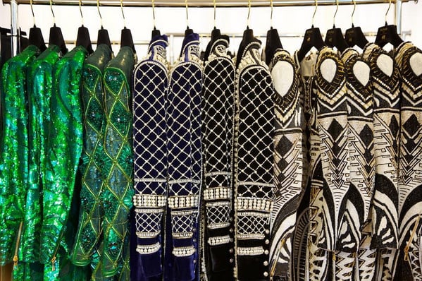 Olivier Rousteing discussed the collection at a press conference, saying he remade his hits for H&M because he wanted to make it possible for people to buy runway pieces at affordable prices. To Olivier, the collaboration is "a celebration of a vision and aesthetic, and [he wanted] to share it with people who love Balmain."