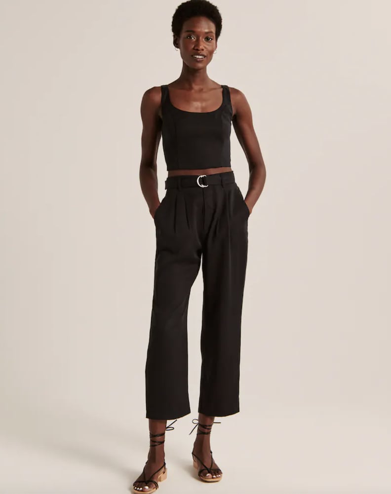 Abercrombie belted wide leg pants 2025