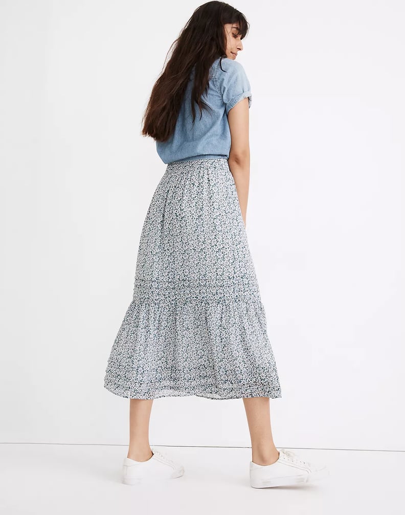 For the Weekend: (Re)sourced Georgette Pintuck Maxi Skirt