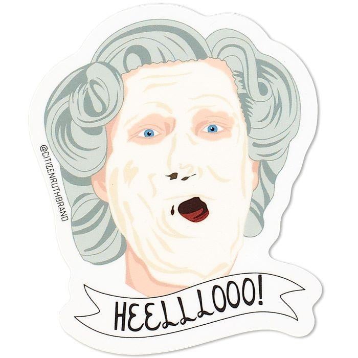 Helllooo Mrs. Doubtfire Vinyl Sticker