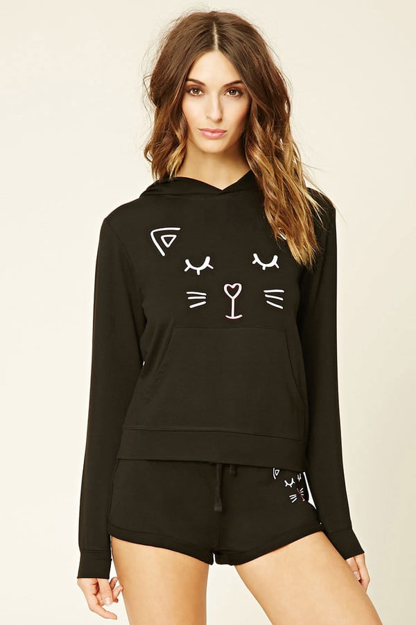 Cat face hoodie