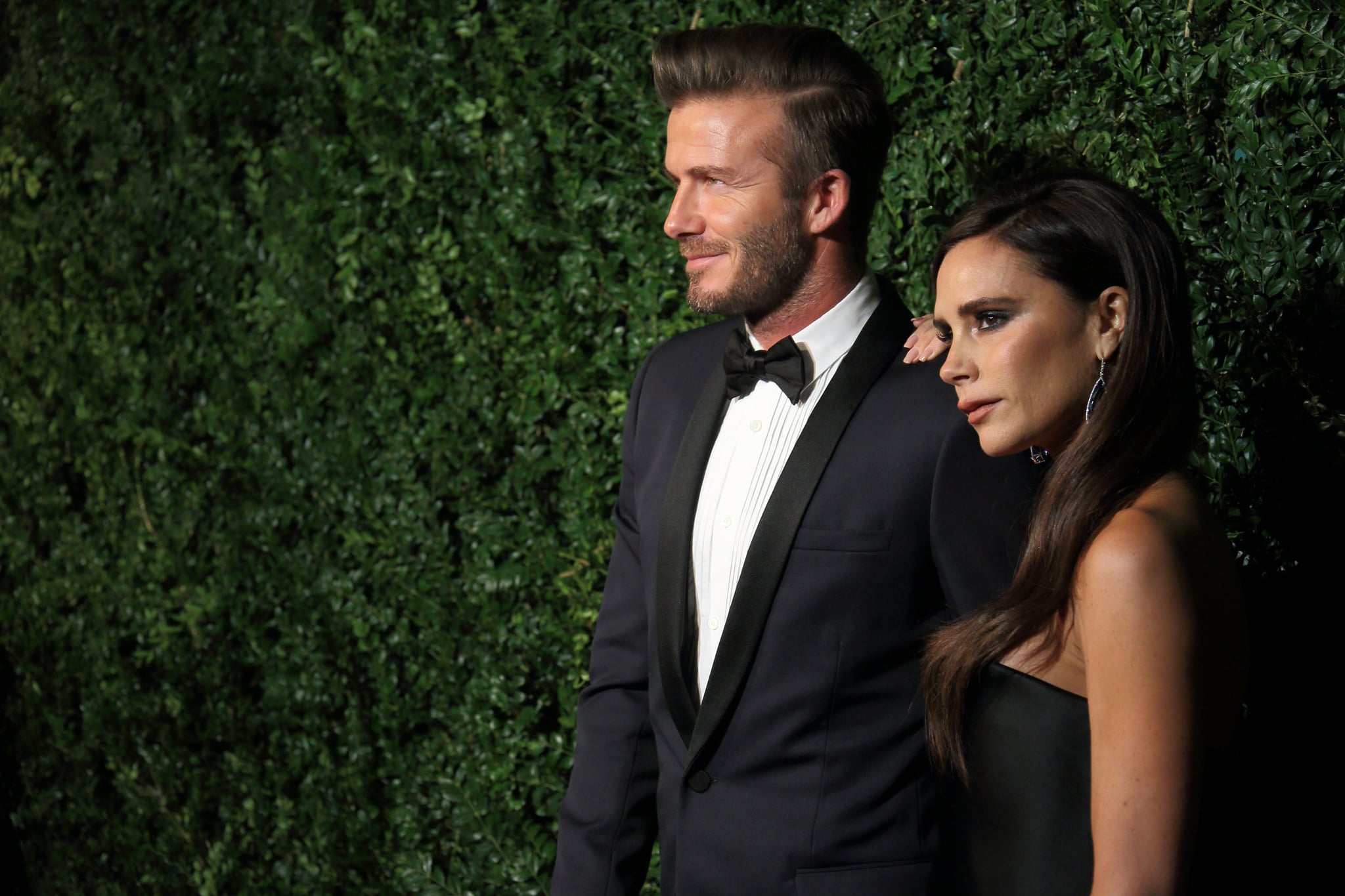 LONDON, ENGLAND - NOVEMBER 30:  David Beckham and Victoria Beckham attend the 60th London Evening Standard Theatre Awards at London Palladium on November 30, 2014 in London, England.  (Photo by Mike Marsland/WireImage)