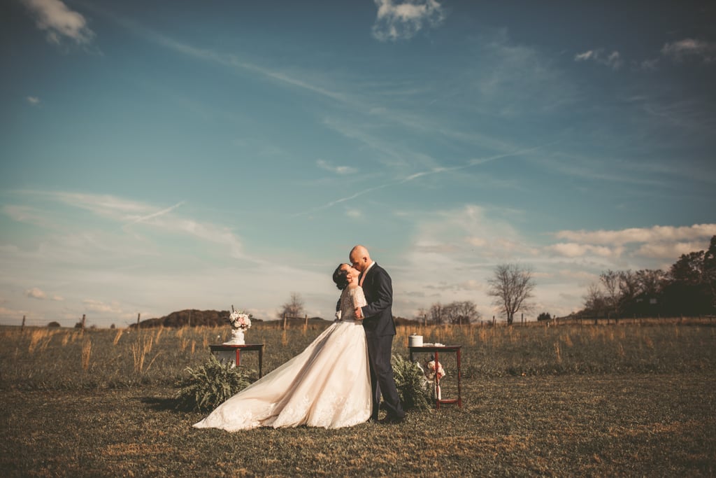 Couple's Engagement and Wedding Photos at Cracker Barrel