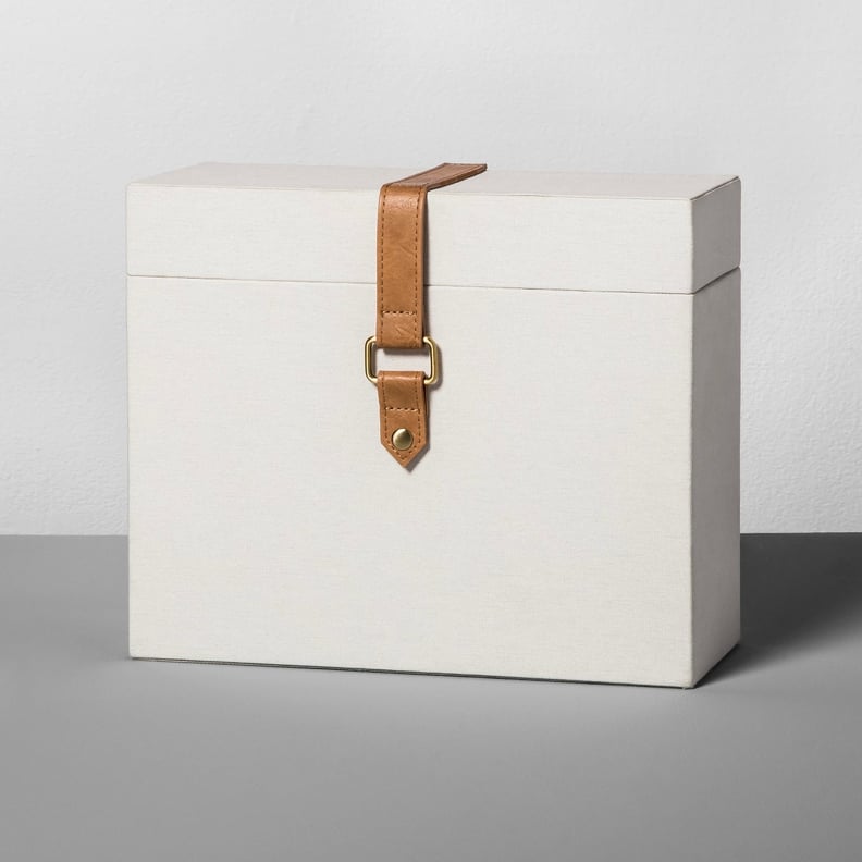 Document Box with Faux Leather
