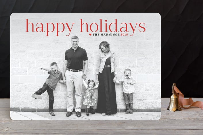 Timeless Greeting Holiday Photo Cards