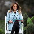 Melania Trump Whipped Out Her Pastel Trench Coat For the Easter Egg Roll