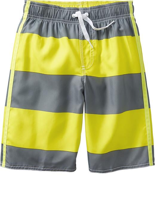 Boys Rugby-Stripe Swim Trunks