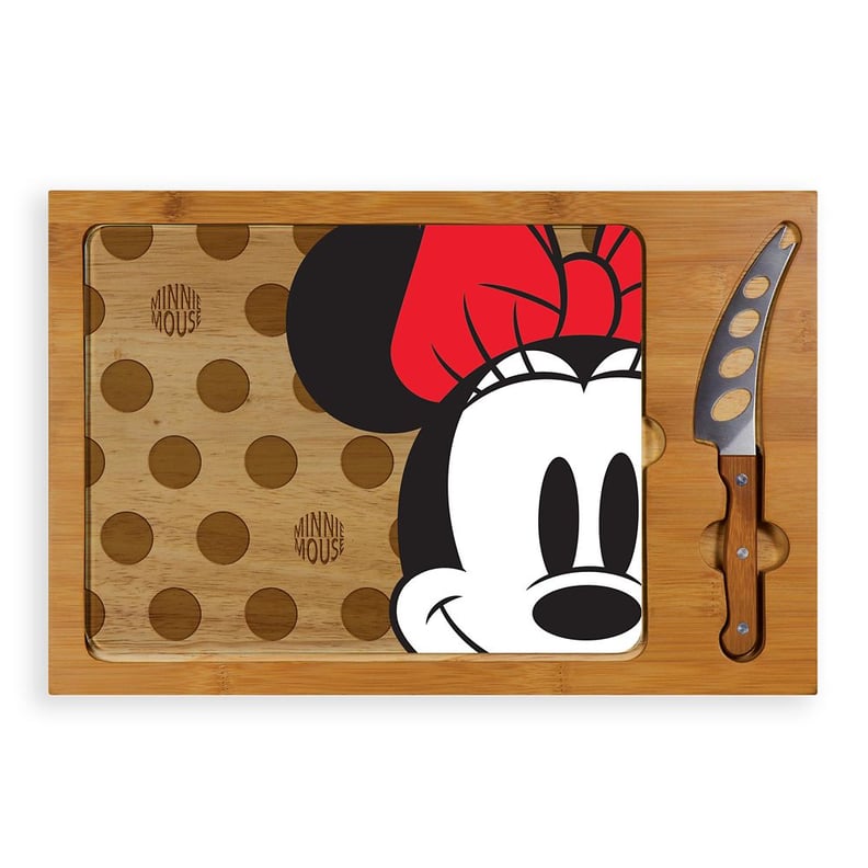 Minnie Mouse Glass-Top Serving Tray and Knife Set