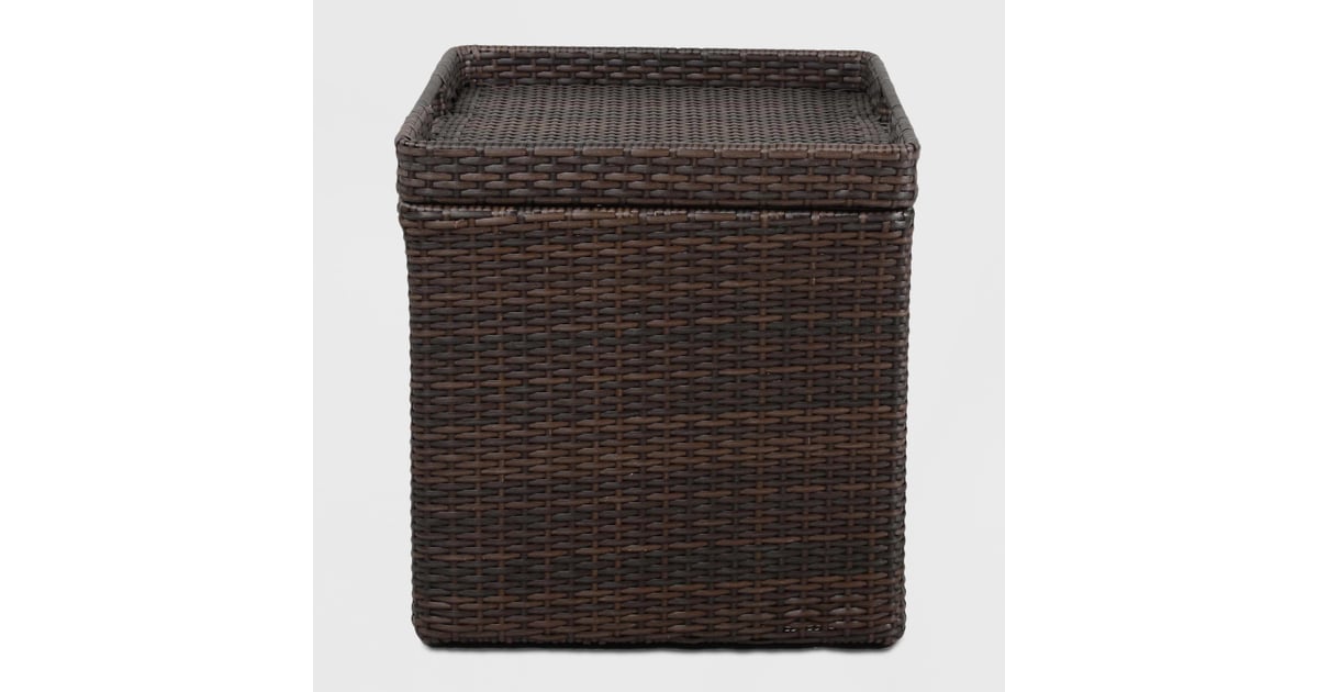 Threshold Wicker Storage Patio Accent Table The Best Patio Furniture
