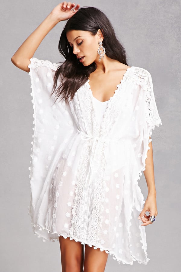 Forever 21 Forever 21+ Raj Kaftan Pom Pom Dress