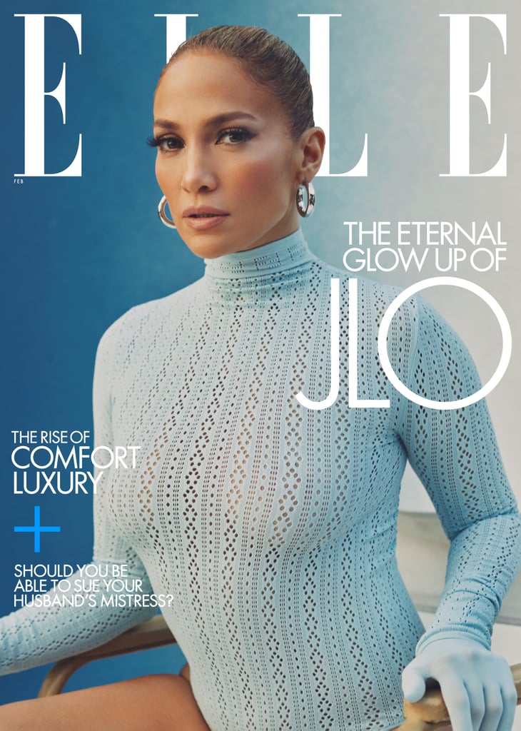 J Lo wears a Fendi bodysuit and gloves with her own Jennifer Fisher earrings.