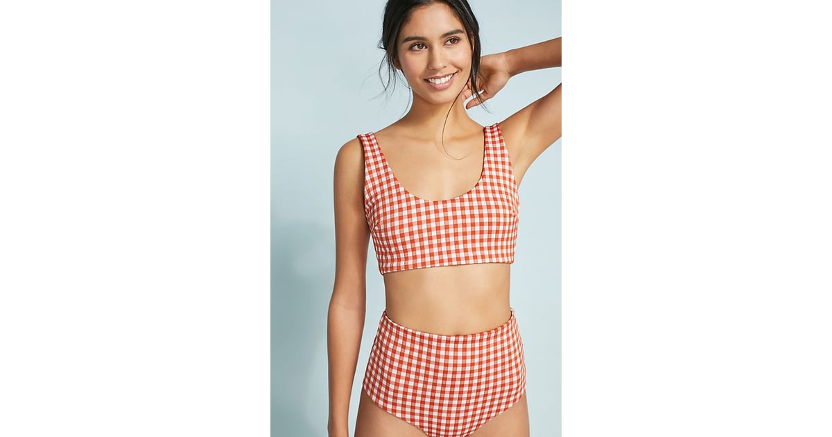 Mara hoffman gingham bikini shop