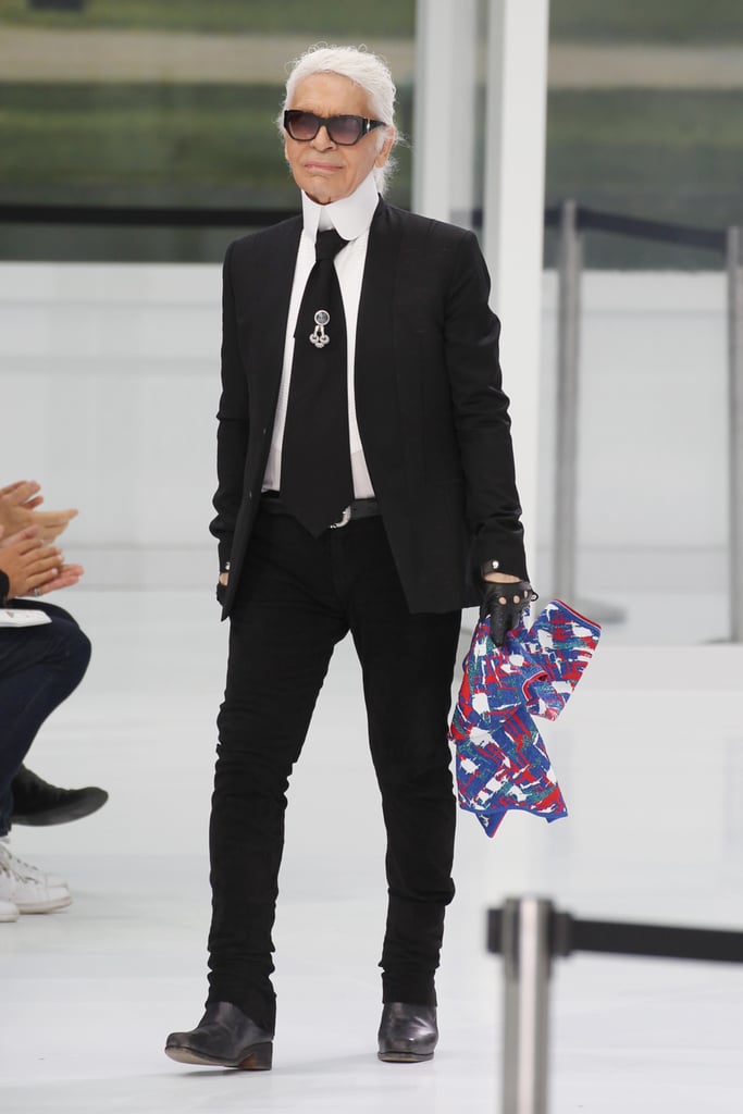 Karl Lagerfeld Greeted His Favorite Muses After the Show