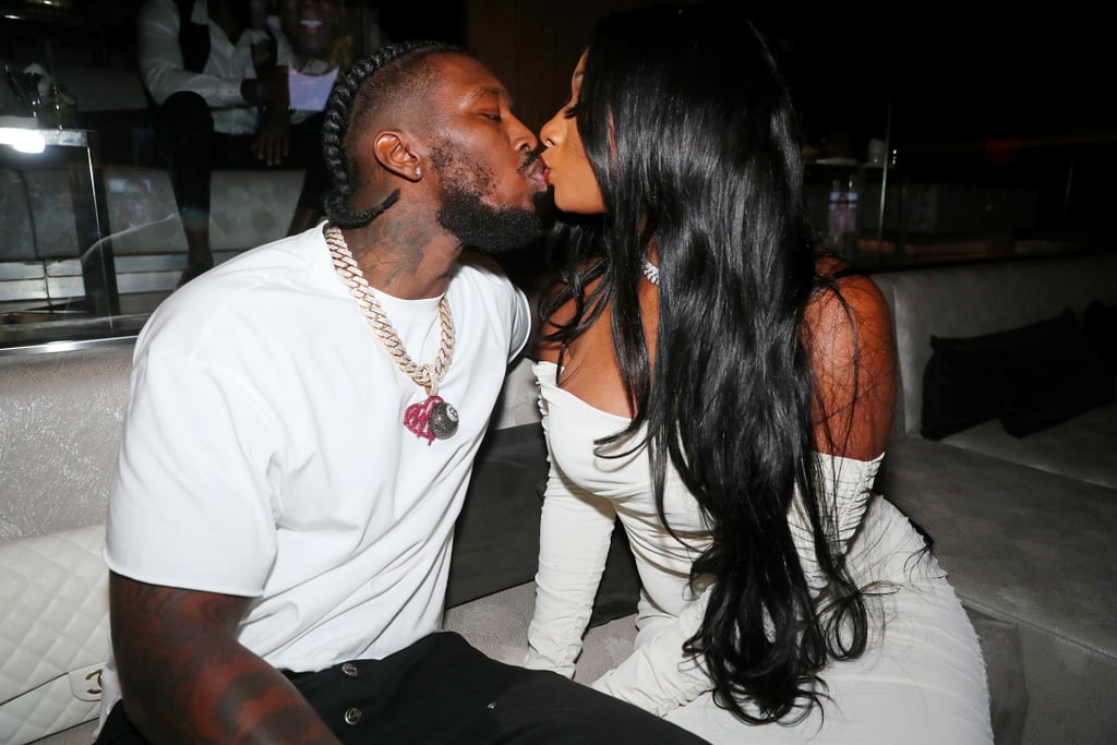 It's been a big week for Megan Thee Stallion. Following the release of her "Butter" remix with BTS on Friday, the rapper ended the week by having a date night with boyfriend Pardison "Pardi" Fontaine. On Saturday, the couple celebrated the 18th anniversary of JAY-Z's 40/40 Club in NYC alongside a slew of other star-studded guests including Swizz Beatz, Lil Uzi Vert, and more. Megan and Pardi had a cute couple matching moment in white outfits as Pardi donned a white T-shirt and Megan rocked a white dress. After raising a glass with JAY-Z at the event, Megan and Pardi showed some sweet PDA for the cameras as they leaned in for a kiss. See more pictures from their outing ahead. 

    Related:

            
            
                                    
                            

            Megan Thee Stallion and Pardi Get Frisky — and Look Adorable — in New Instagram Photos