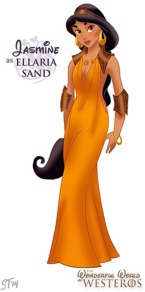 Jasmine As Ellaria Sand Disney Princess Art Popsugar Australia Love Sex Photo 65 Martin and its television adaptation, game of thrones. popsugar